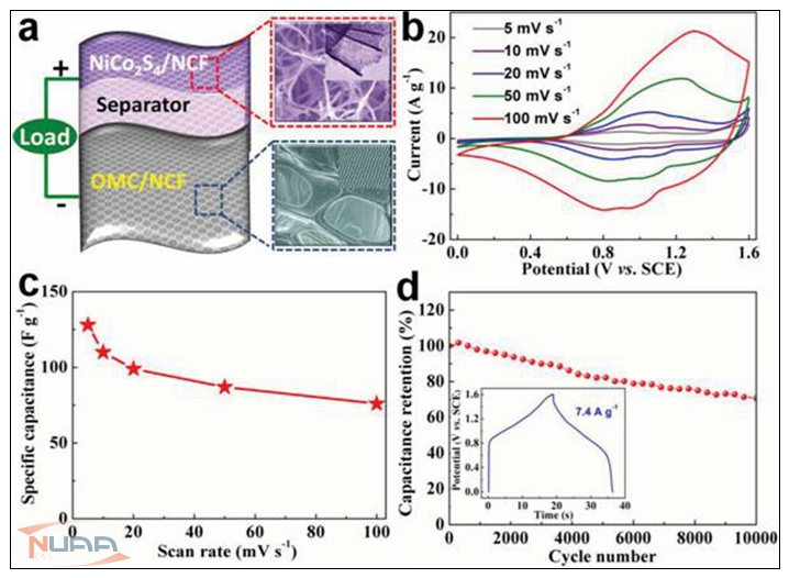 NiCo2S4 Nano-sheets Grown on Nitrogen-Doped Carbon Foams (1)